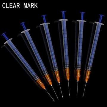 100 Pack 1ml Plastic Luer Slip Syringe for Labs & Crafts
