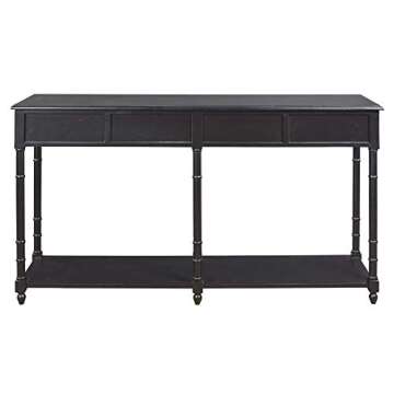 Eirdale Vintage Console Sofa Table - Stylish Black Design