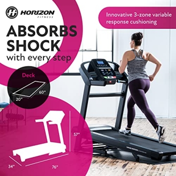 Horizon Fitness T202 Foldable Treadmill with Bluetooth Sound
