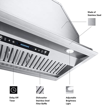 IKTCH 30" Range Hood - Powerful & Stylish Design