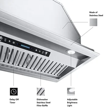 IKTCH 30" Range Hood - Powerful & Stylish Design