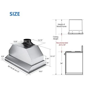 IKTCH 30" Range Hood - Powerful & Stylish Design