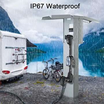 POWSAF 50A RV Surge Protector with 4100 Joules Protection