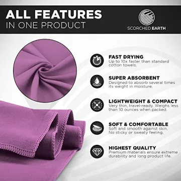 ScorchedEarth Quick Dry Microfiber Towel Set for Travel