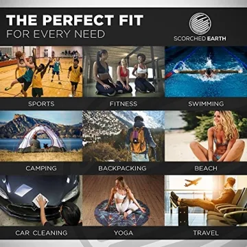 ScorchedEarth Quick Dry Microfiber Towel Set for Travel