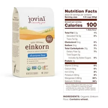 Jovial Organic Einkorn Flour - Premium Baking Essential - 32 Oz