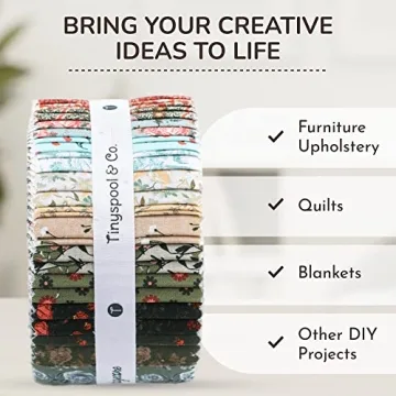 Tinyspool Jelly Roll Fabric Strips Assorted Bundle for Quilting