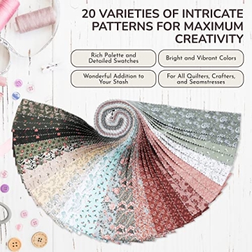 Tinyspool Jelly Roll Fabric Strips Assorted Bundle for Quilting