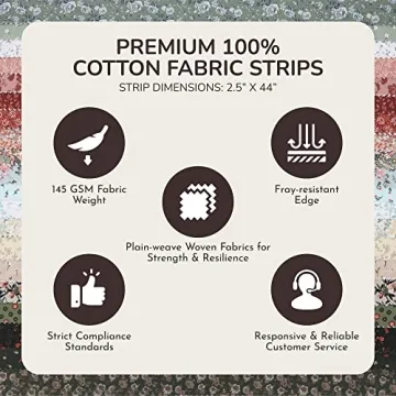 Tinyspool Jelly Roll Fabric Strips Assorted Bundle for Quilting