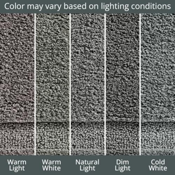 Soft Microfiber Bathroom Rugs Set - 3 Piece Charcoal Gray