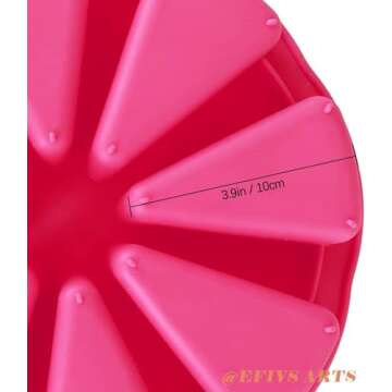 EFIVS ARTS 8 Cavity Cake Slice Mold - Scone, Pizza, Cornbread, Mousse, Triangle Soap Mold