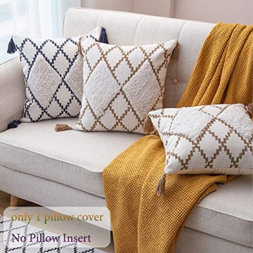 Elegant Boho Moroccan Decorative Pillow Cover 18x18