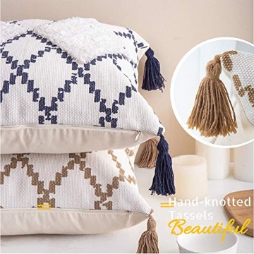 Elegant Boho Moroccan Decorative Pillow Cover 18x18