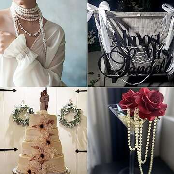 XINHUIDALSQ 10MM Faux Pearl Garland for Weddings