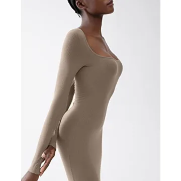 PUMIEY Long Sleeve Dress - Elegant Bodycon for All Occasions