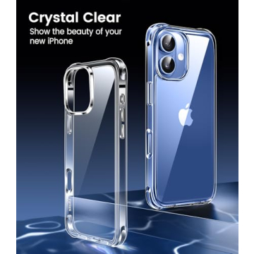 Mkeke for iPhone 17 Case Clear Military-Grade Drop Protection Shockproof bumper