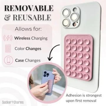 Removable Silicone Suction Phone Mount for Hands-Free Use