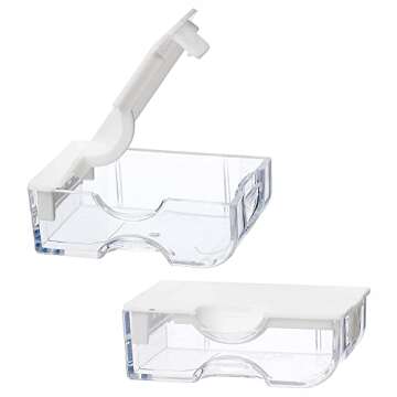 Bead Storage Solutions Elizabeth Ward Plastic Storage Tray and Bead Organizer with 78 Containers of Various Sizes, Tray, and Lid for Beads, Clear