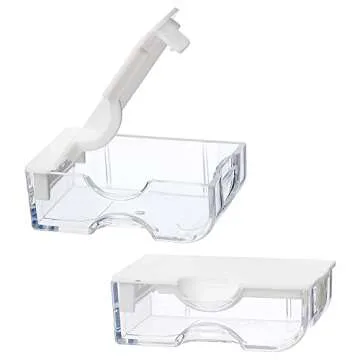 Bead Storage Solutions Elizabeth Ward Plastic Storage Tray and Bead Organizer with 78 Containers of Various Sizes, Tray, and Lid for Beads, Clear