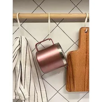 CHILLOUT LIFE Stainless Steel 16 oz - Vacuum Insulated Coffee Mug with Handle and Lid, Large Thermal Camping Coffee Mug Cup with Durable Sliding Lid for Women - Rose Gold