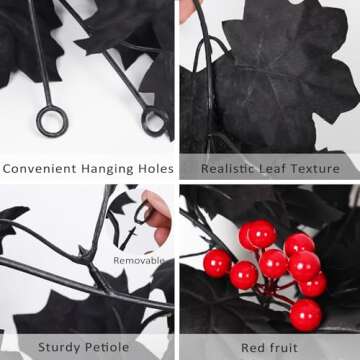 YQLMTT Autumn Maple Garland for Decor and Celebrations