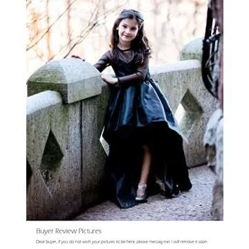 Elegant Black Hi-Lo Flower Girl Dress for Kids