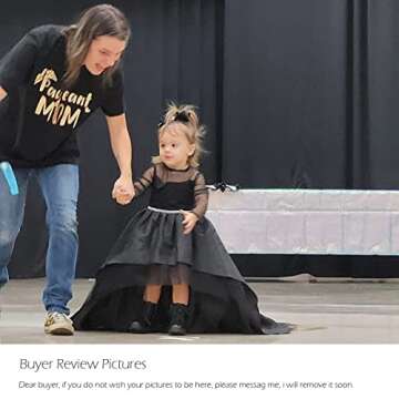 Elegant Black Hi-Lo Flower Girl Dress for Kids