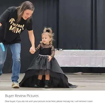 Elegant Black Hi-Lo Flower Girl Dress for Kids