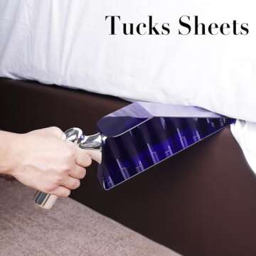 FEWZOZ Mattress Lifter & Wedge Bed Maker Tool for Changing Sheets - Helps Lift and Hold The Mattress, Tucks Sheets, Removes Sheets, Bed Skirts - Alleviating Back Pain (1 Piece)