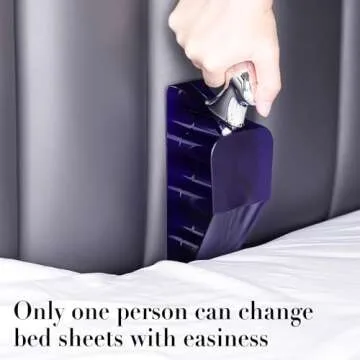 FEWZOZ Mattress Lifter & Wedge Bed Maker Tool for Changing Sheets - Helps Lift and Hold The Mattress, Tucks Sheets, Removes Sheets, Bed Skirts - Alleviating Back Pain (1 Piece)