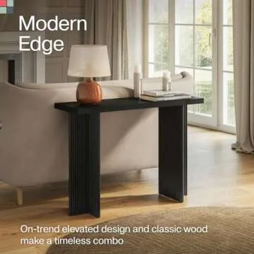 Chic Fluted Console Table for Narrow Spaces at Home