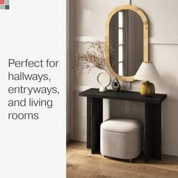 Chic Fluted Console Table for Narrow Spaces at Home