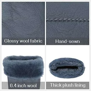 Surblue Winter Leather Mittens - Shearling Lambskin Gloves