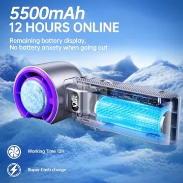 Coolhill Portable Fan with Ice Cooler: 100-Speed Rechargeable