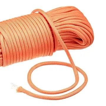 Amazon Basics 550 Type III Paracord, 7-Strand Core, High Strength - 5/32 Inch x 100 Foot (4mm x 30m), Orange
