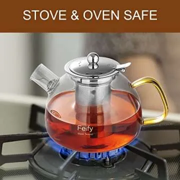 Elegant Glass Teapot with Removable Infuser Design