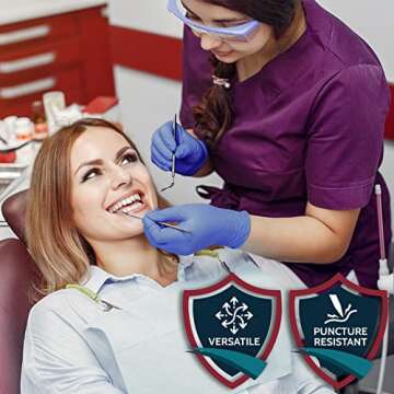 SHIELD LINE Nitrile Medical Examination Gloves, Medium 100 Pack - Disposable Surgical Gloves For Doctors & Nurses- Single-Use Latex & Powder Free Gloves For Hospital, Home Use, Cooking