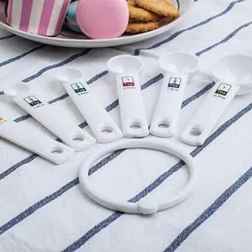 Fox Run 6-Piece Plastic Measuring Spoon Set – Sturdy & Stackable