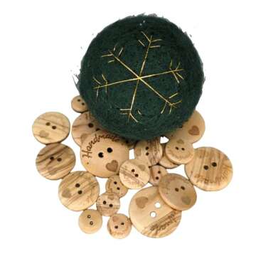 Wooden Buttons Handmade - Waxed Olive Wood - 2 Holes / 4 Sizes (20 mm)