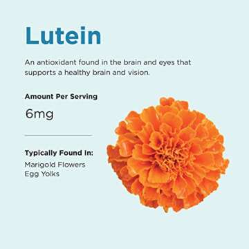 Brainiac Daily BrainPack Gummies, Supports Brain Health with Omega 3 DHA EPA DPA, Choline, B6 & B12 and Lutein for Eye Health with Immune Support, Citrus Berry Flavor, 90 ct