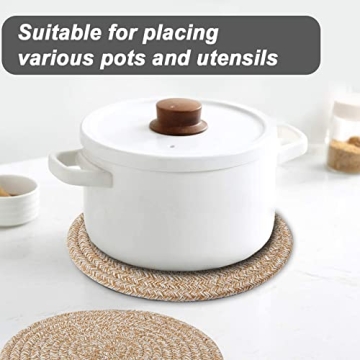 Durable Cotton Pot Holders Trivets Set - 4 Pcs