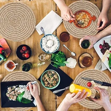 Durable Cotton Pot Holders Trivets Set - 4 Pcs