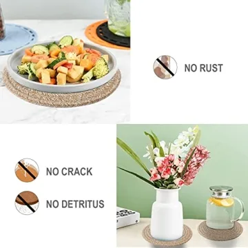 Durable Cotton Pot Holders Trivets Set - 4 Pcs