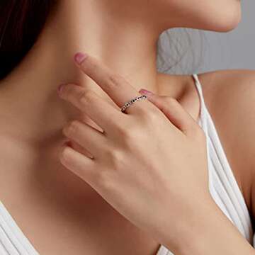 Stylish BABAMIA Evil Eyes Ring in 925 Sterling Silver