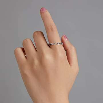 Stylish BABAMIA Evil Eyes Ring in 925 Sterling Silver