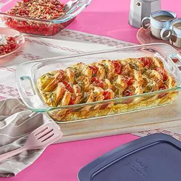 Pyrex Easy Grab 5-Piece Bakeware Set for Effortless Cooking