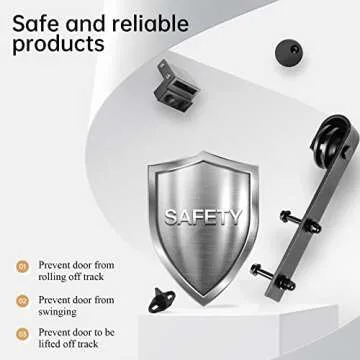 EaseLife 8 FT Double Door Sliding Barn Door Hardware Kit