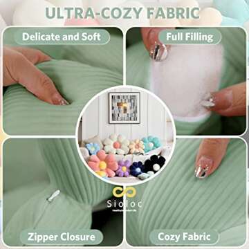 Sioloc Flower Pillow - Stylish 23.6" Decor & Comfort