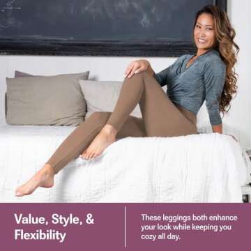 SATINA Tan Leggings - Soft & Stretchy Fit for Women