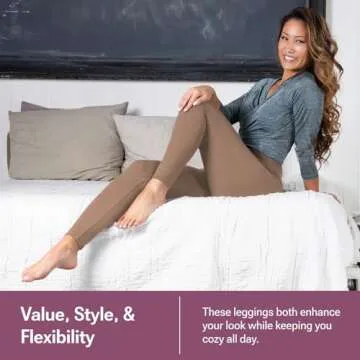 SATINA Tan Leggings - Soft & Stretchy Fit for Women